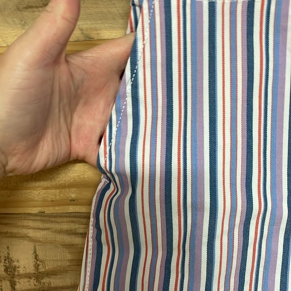 GAP size 14 multiple color stripes high waisted 4.5” shorts - Picture 2 of 8